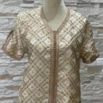 Tunique en sari avec cristaux de Swarovski