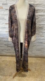 Kimono en crêpe de soie imprimée