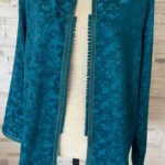 Veste en brocard bleu canard