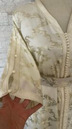 Caftan en broché blanc – Image 3