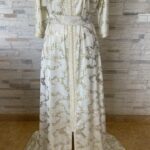 Caftan en broché blanc