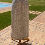 Jupe en sequins argenté