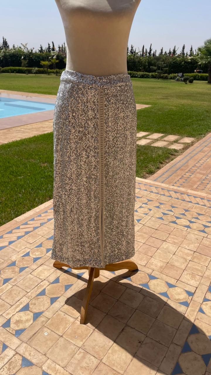 WhatsApp Image 2026-03-08 at 13.48.38 Jupe en sequins argenté – Image 1