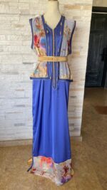 Caftan sans manches et son gilet assorti